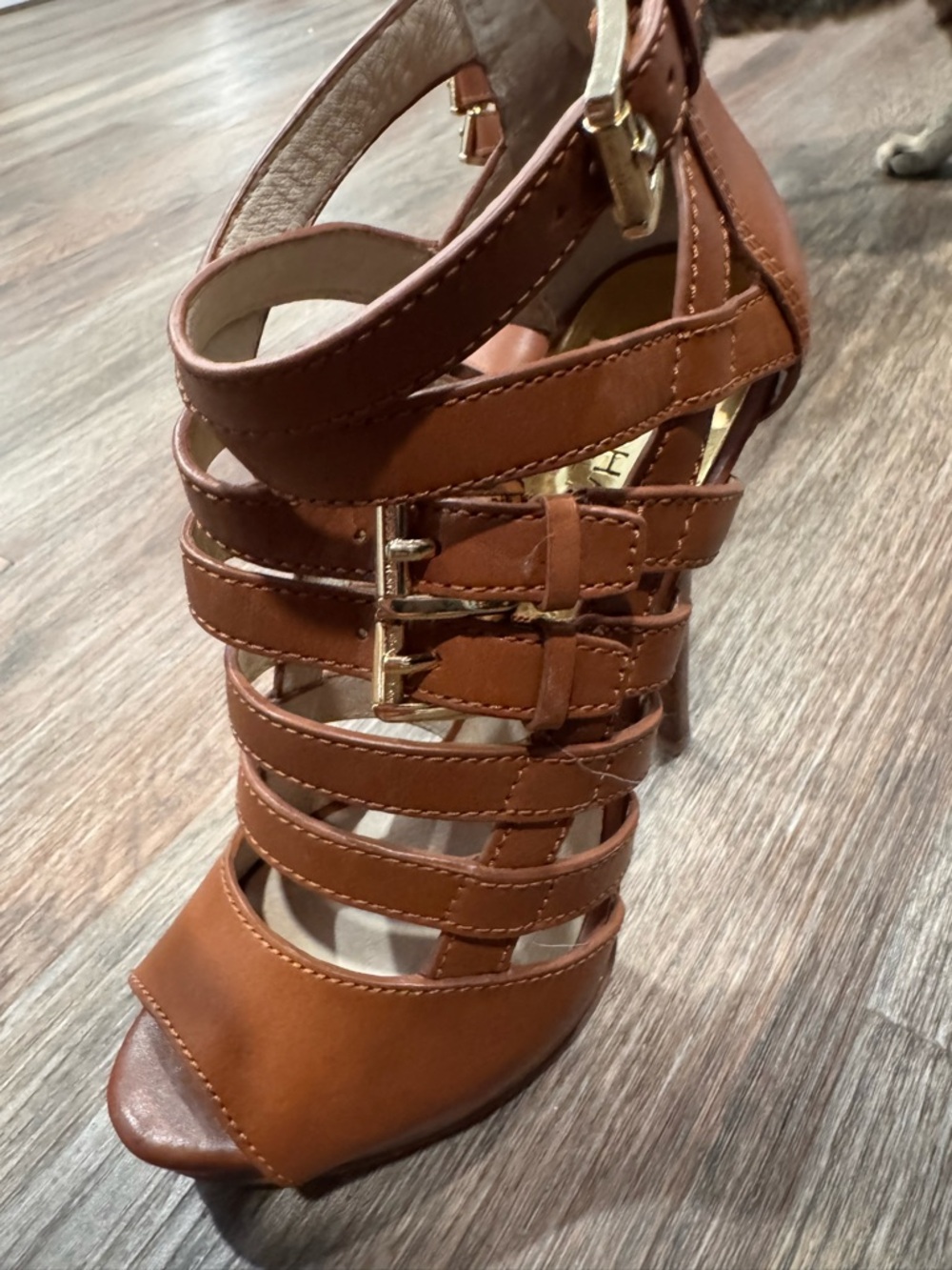 Michael Kors Tan Strappy High Heel Sandals